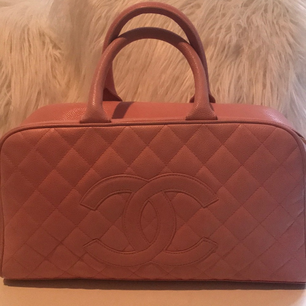 Authentic Pink CHANEL bowler bag